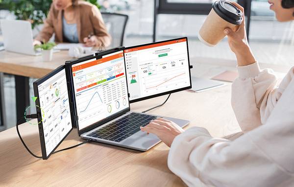 Uperfect 14" tragbarer Monitor, 2240x1400, IPS, 16:10, 2x USB-C, 2x Mini-HDMI