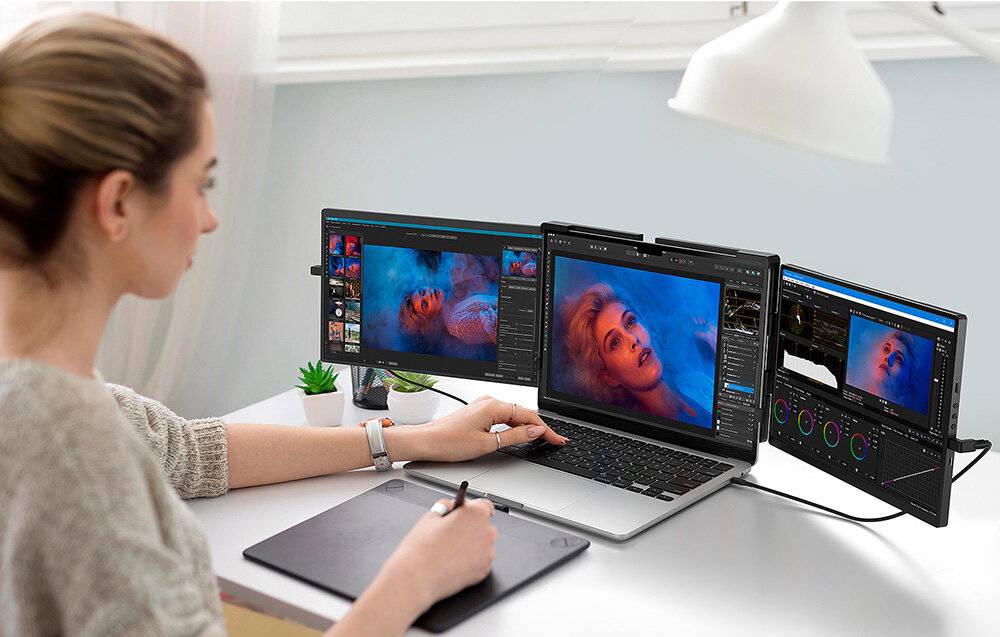 Uperfect 14" tragbarer Monitor, 2240x1400, IPS, 16:10, 2x USB-C, 2x Mini-HDMI-1