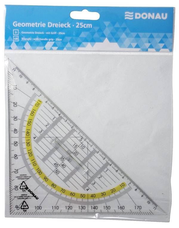 DONAU Geometrie-Dreieck mit Griff 25,0 cm 330162