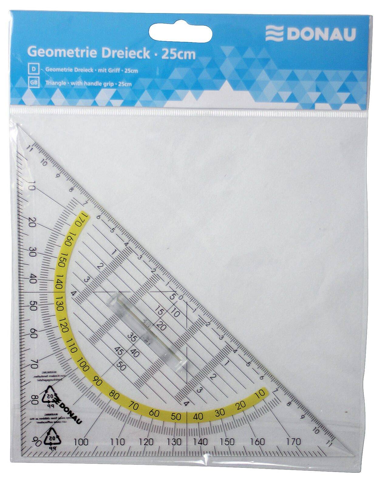 DONAU Geometrie-Dreieck mit Griff 25,0 cm 330162-0