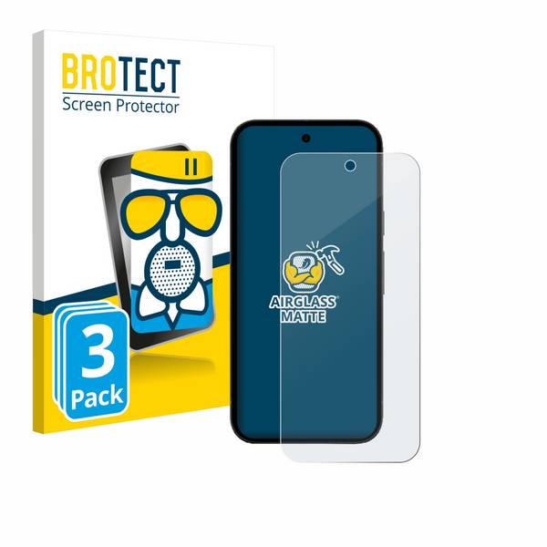 3x BROTECT Entspiegelungs Schutzglas für Google Pixel 10a (case-friendly) Schutzfolie Panzer Folie Glas Schutz matt
