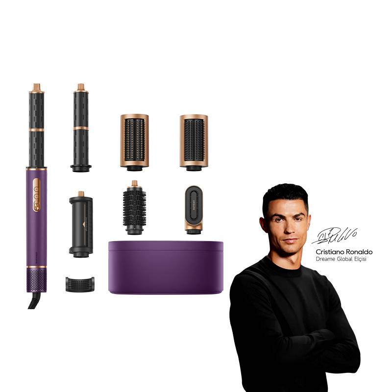 Dreame Air Style Pro, Haar-Styling-Set, Warm, Tasten, 80 °C, 55 l/s, Violett-1