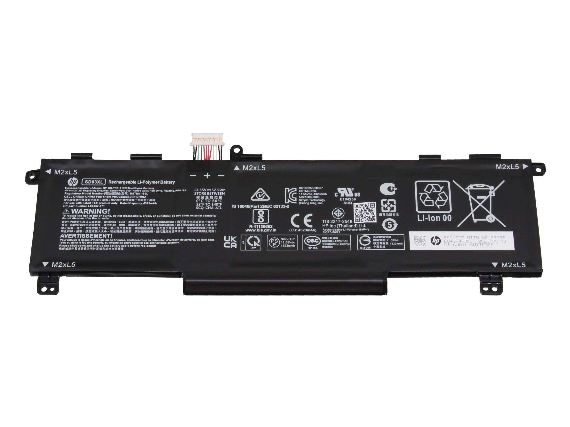 HP Akku 52.5Wh Original 4.323 mAh 11,55 V-0