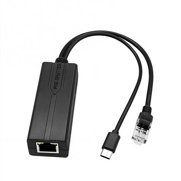 MicroConnect 1000Mbit POE Splitter USB-C to RJ45 Ethernet+ - Kabel -