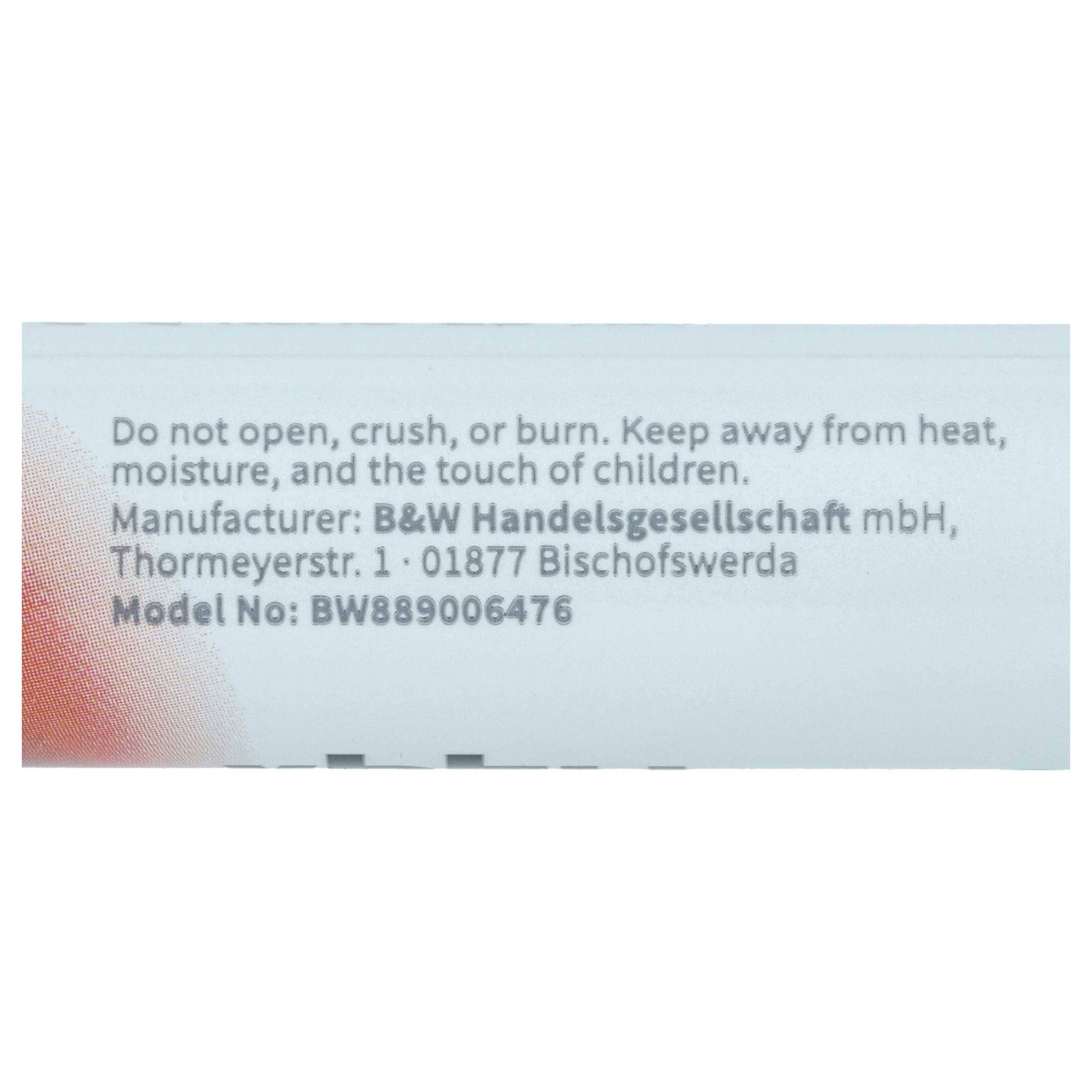 vhbw 4x AA Akkus mit USB C-Anschluss (2047 mAh, 1,5 V, Li-Ion) + USB-A / 2x USB-C Ladekabel-3