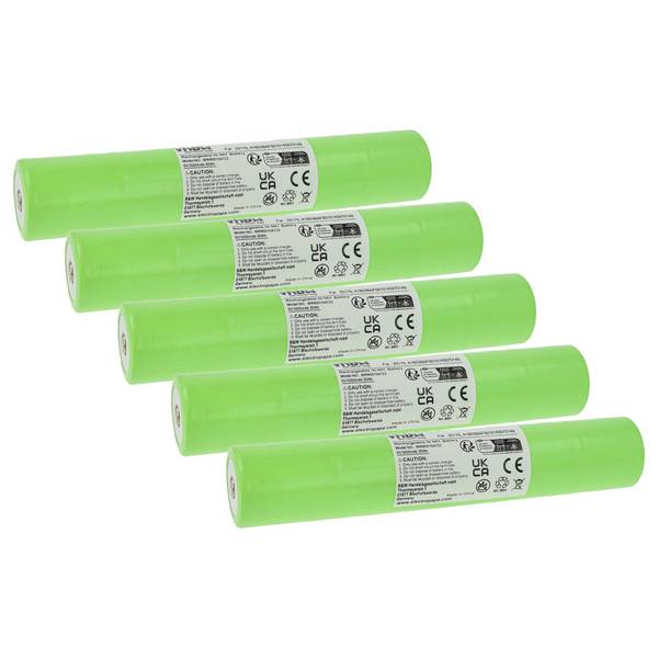 vhbw 5x Akku kompatibel mit GE 41B038AF00101 | 40070149 Taschenlampe Kopflampe (5000 mAh, 6 V, NiMH)