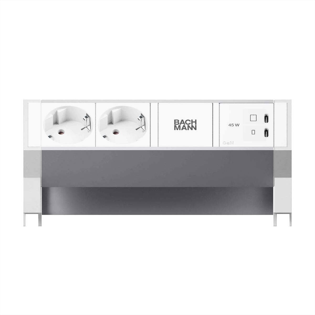 Bachmann DESK2 ALU WHITE 2xCEE7/3 BM0022042-3