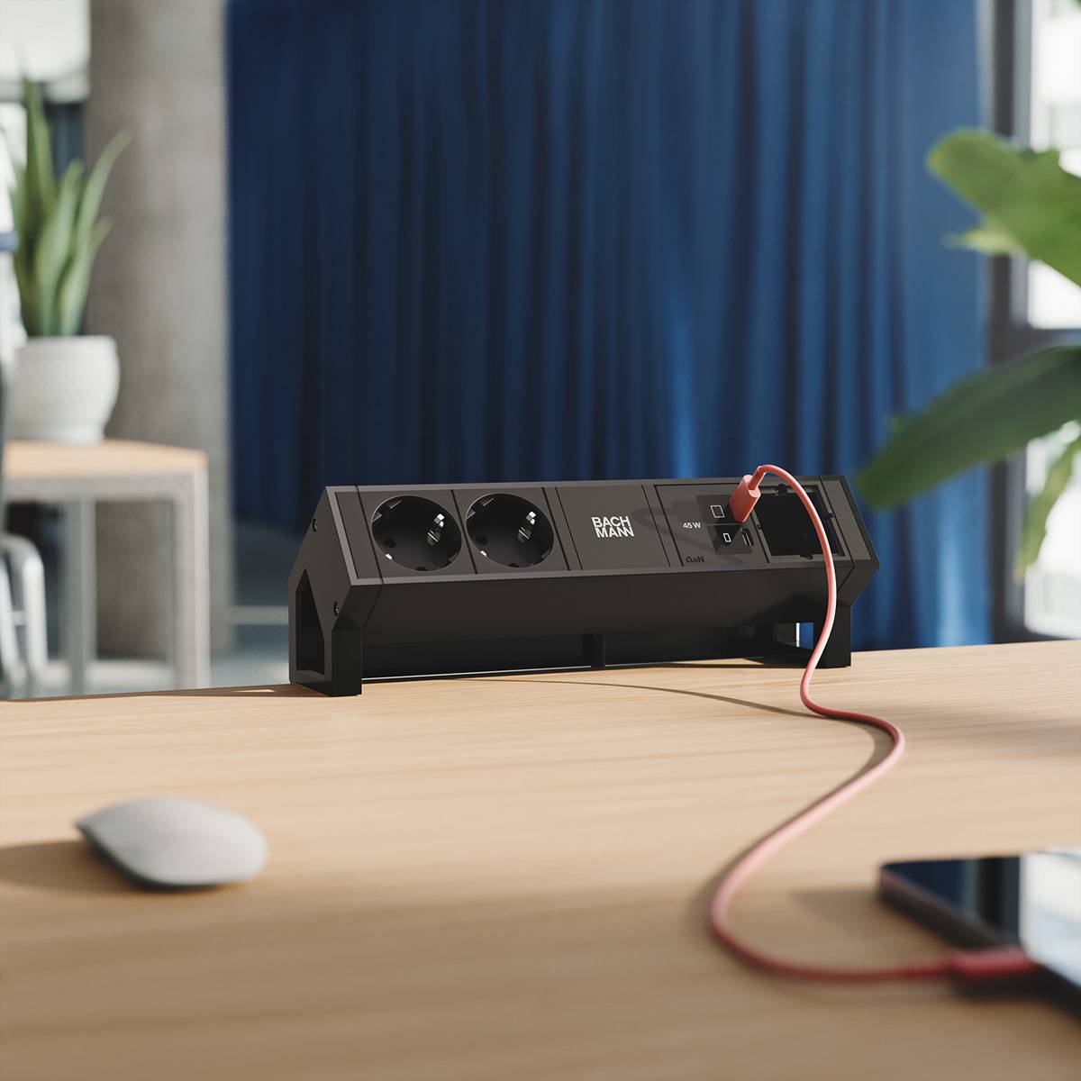Bachmann DESK2 2xCEE7/3 1xUSB C/C BM0024217-3