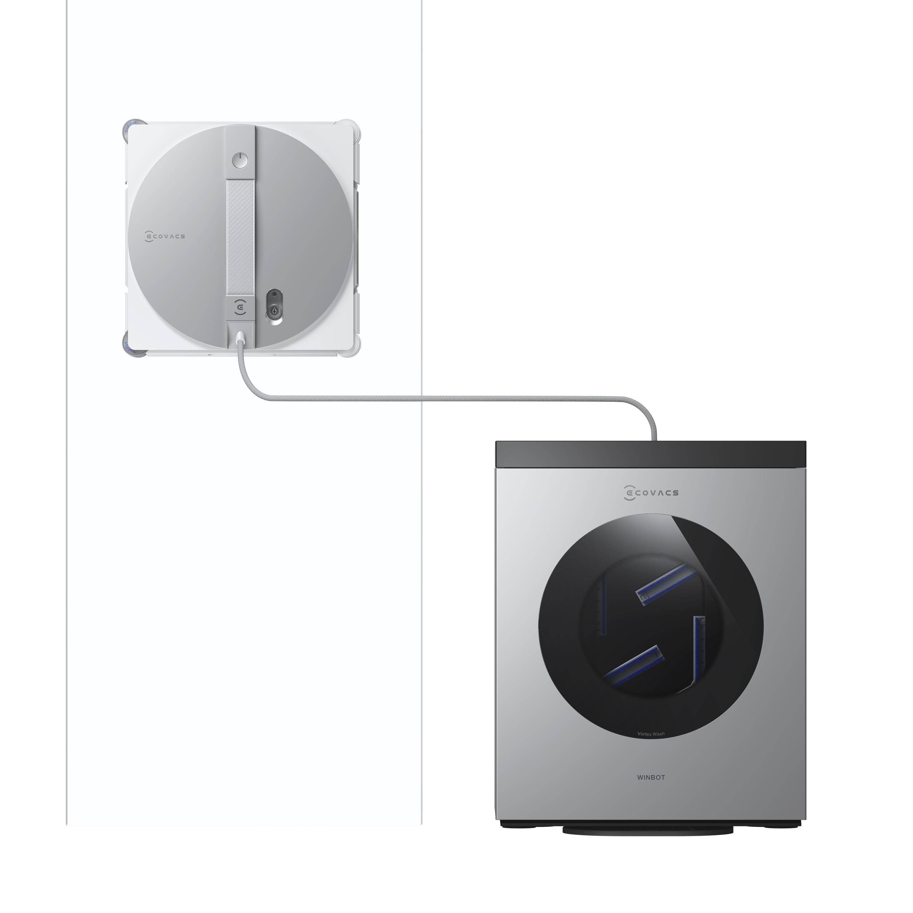 Ecovacs WINBOT W3 OMNI EU, Ansaugung, Universal, Silber, Weiß, 95 W, 68 dB, 8000 Pascal-1