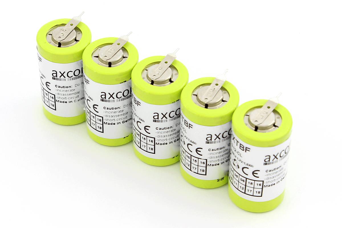 NC Akku für Fresenius Injektomat C/CP - 1,2V 1,8AH (VPE 5) (+1/-2Pin)-1