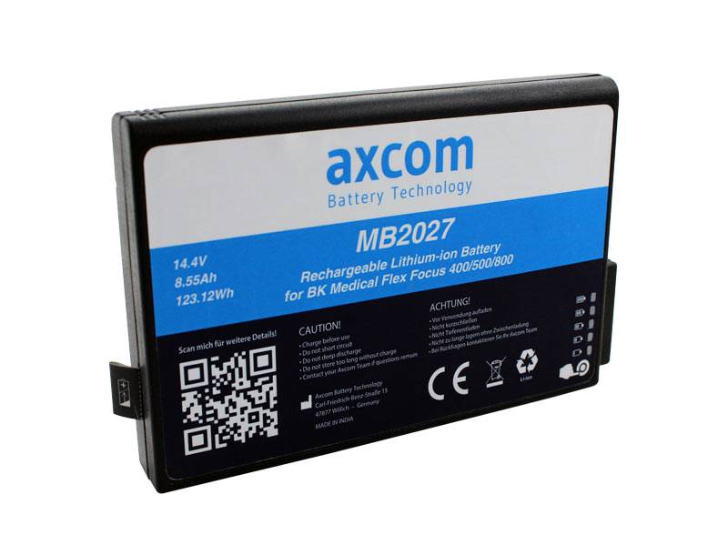 Li-Ion Akku für BK Medical Flex Focus 400/500/800 - 14,4V/8,55Ah (UA1225)-0