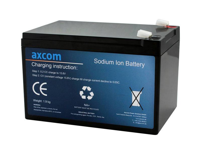 Axcom Natrium Ionen Akku 12V 13,5Ah mit 6,3mm Steckkontakten-2