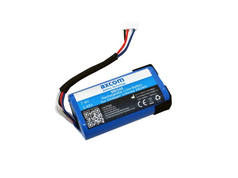 Li-Ion Akku für Dräger Infinity M450, M540 Monitor - 7,4V 3,4Ah-0