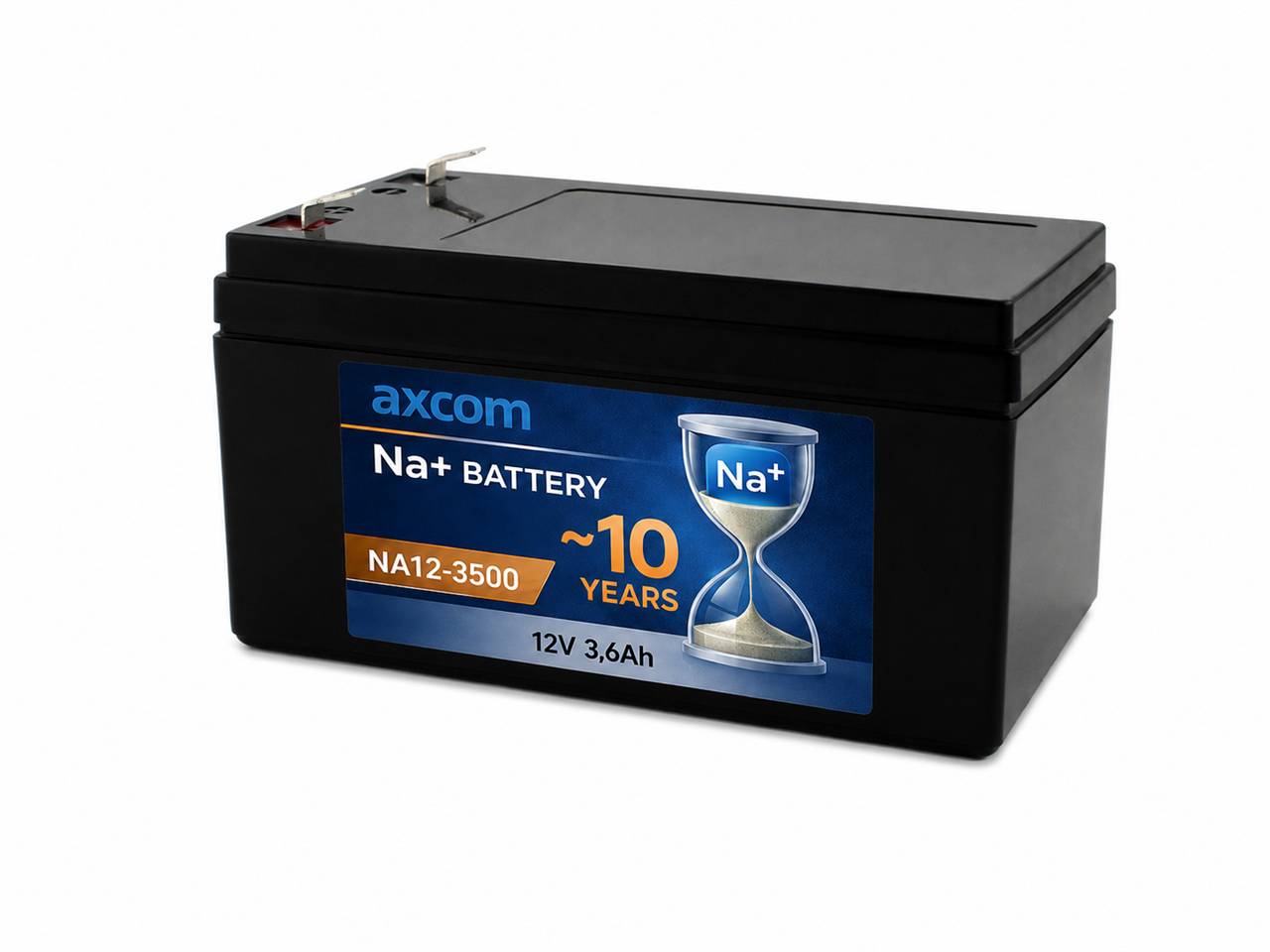 Axcom Natrium Ionen Akku 12V 3,6Ah mit 4,7mm Steckkontakten-0