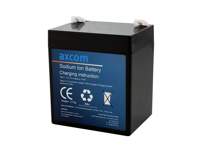 Axcom Natrium Ionen Akku 12V 4,5Ah mit 4,7mm Steckkontakten-2