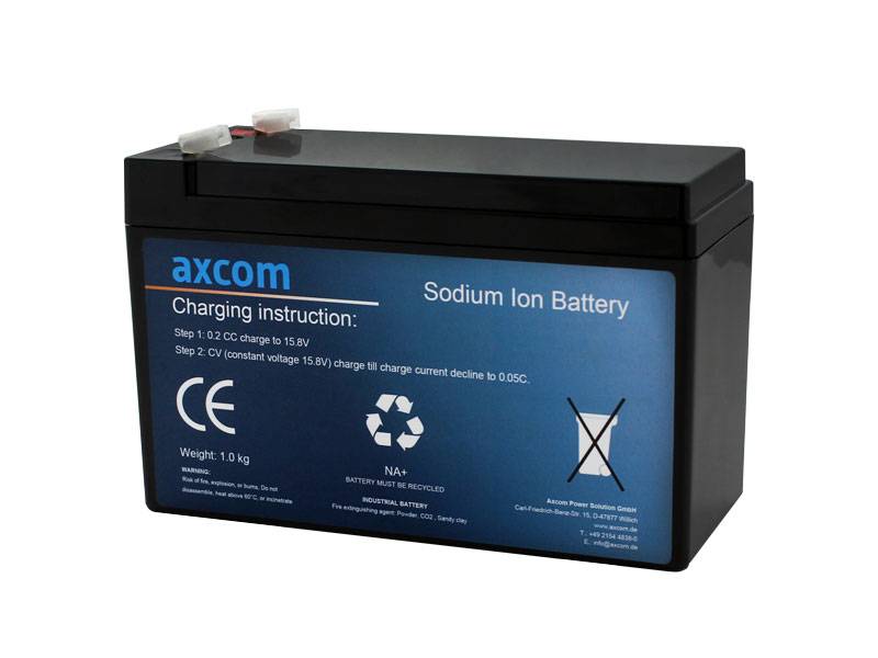 Axcom Natrium Ionen Akku 12V 7Ah mit 4,7mm Steckkontakten-2