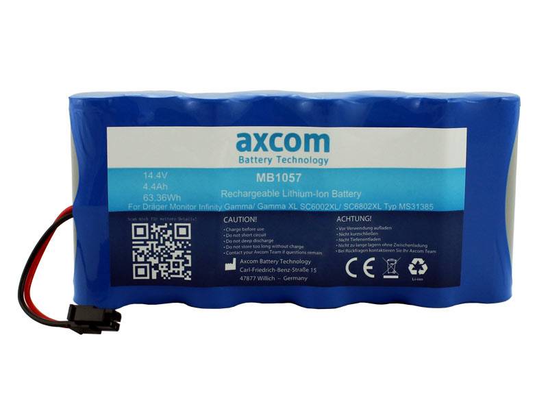 Akku für Dräger Infinity Gamma, Delta, SC6002XL, SC6802XL - 14,4V 4,2Ah-0