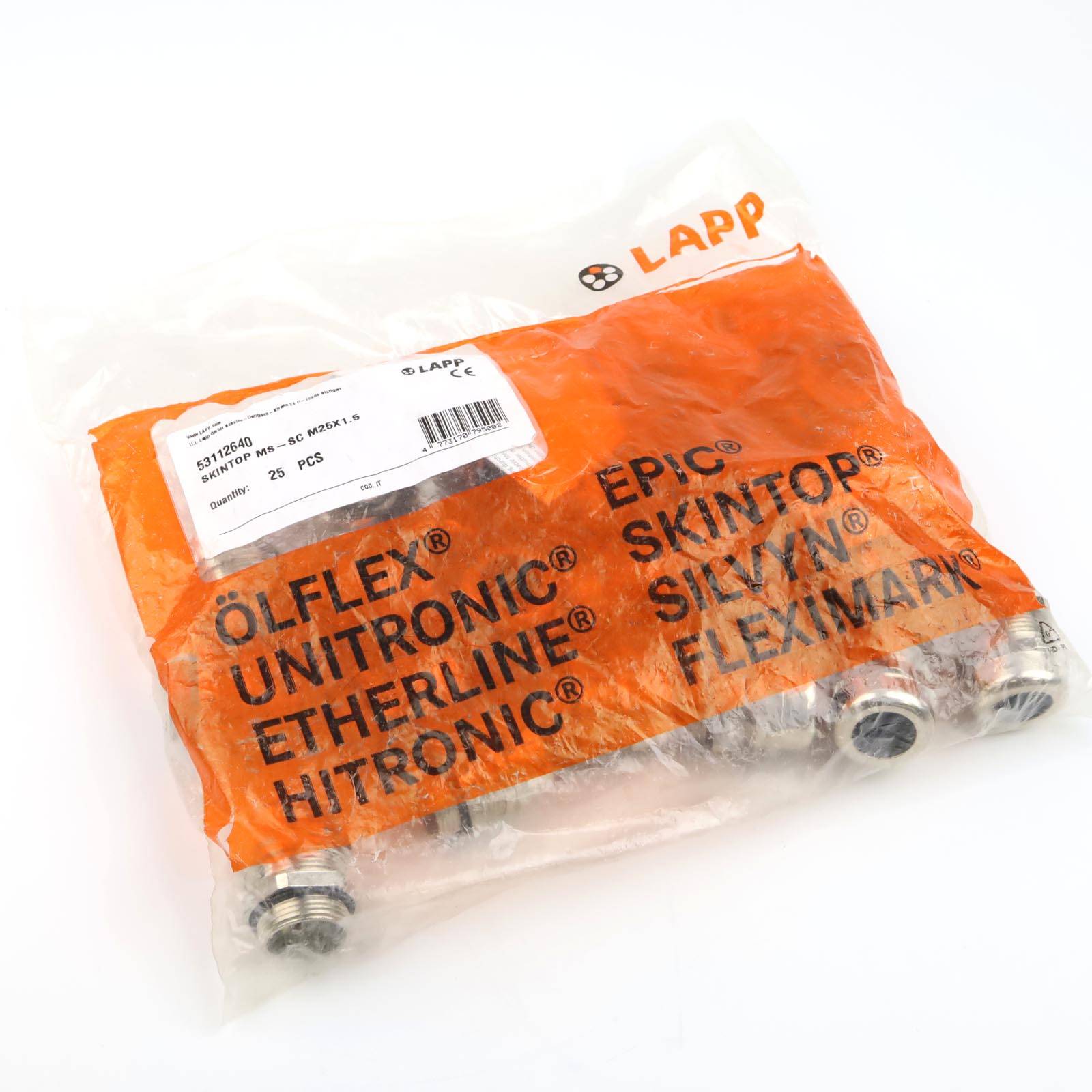 Lapp Kabelverschraubung SKINTOP MS-SC M25X1.5 53112640 (25Stk.) OVP-0