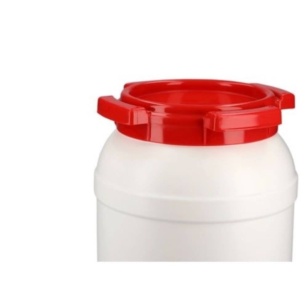 Denios Weithals-Fass aus Polyethylen (PE), weiß-rot WH 6, 6,4 l Volume-3
