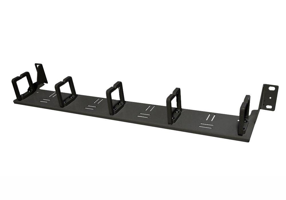19"-Kabelführungspanel mit 5 Kabelbügel - horizontal nach vorne versetzt-0
