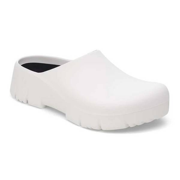 BIRKENSTOCK Super Birki 2.0 PU Clog Weiß, Größe 35, Berufsschuh mit austauschbarem Korkfußbett