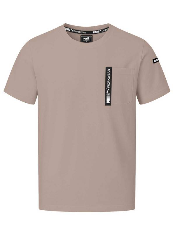 PUMA Workwear Advanced T-Shirt Braun M - 72% Baumwolle, 28% Polyester, Regular Fit
