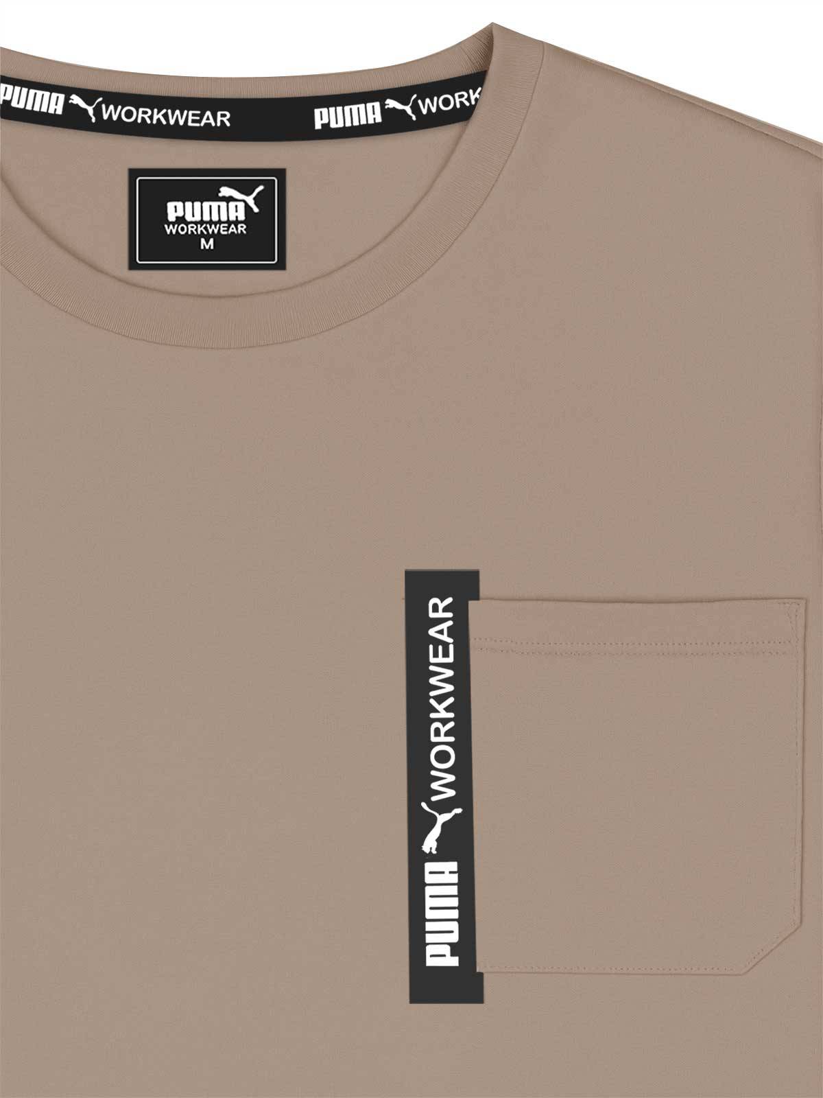 PUMA Workwear Advanced T-Shirt Braun M - 72% Baumwolle, 28% Polyester, Regular Fit-3
