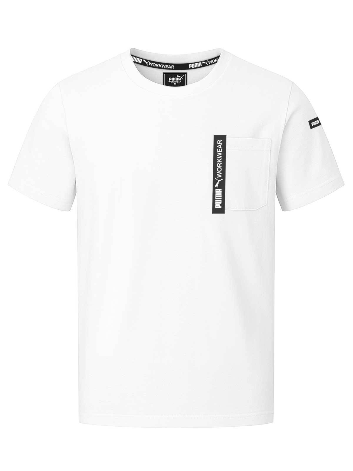 PUMA Workwear Advanced T-Shirt Herren, Weiß, 4XL, 72% Baumwolle 28% Polyester-0