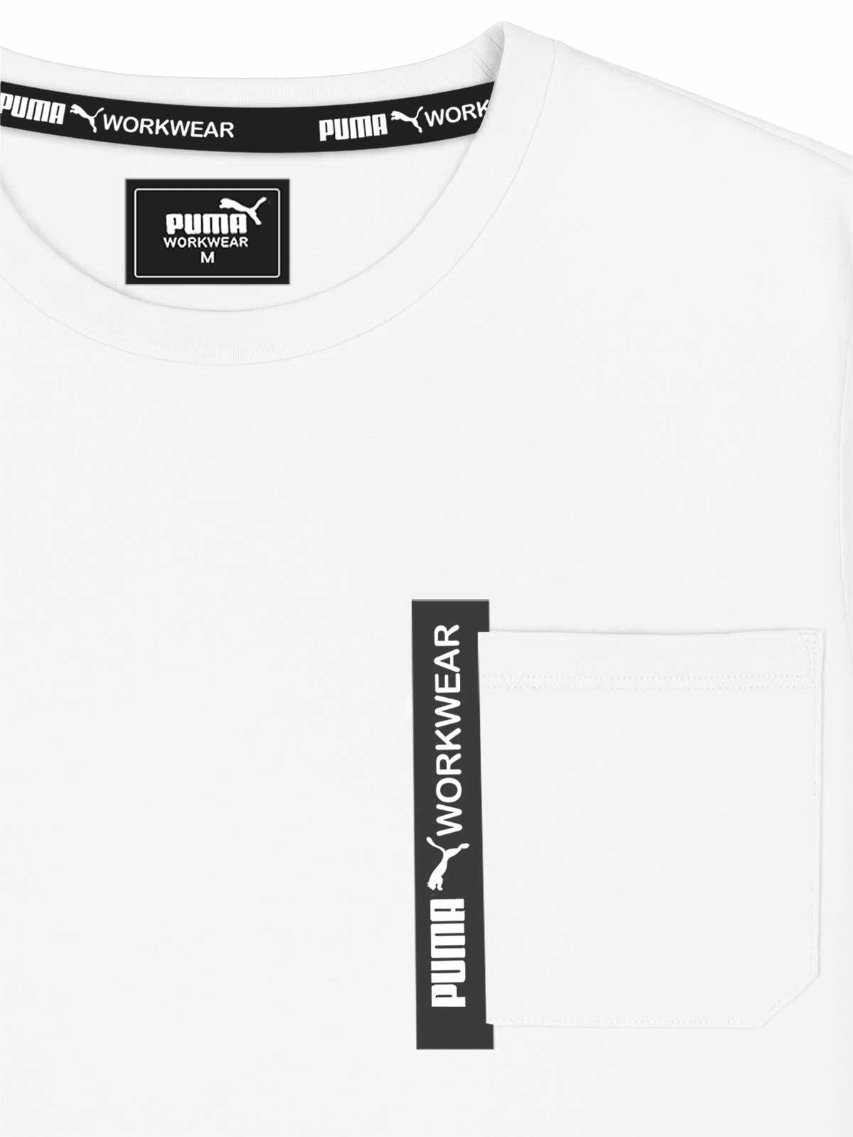 PUMA Workwear Advanced T-Shirt Herren, Weiß, 4XL, 72% Baumwolle 28% Polyester-3