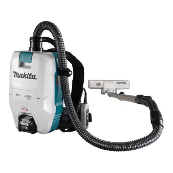 MAKITA VC008GZ09 - Akku-Rucksackstaubsauger (40V XGT | 180mbar max. Unterdruck | 2,00l Auffangsack | inkl. Saugschlauch)