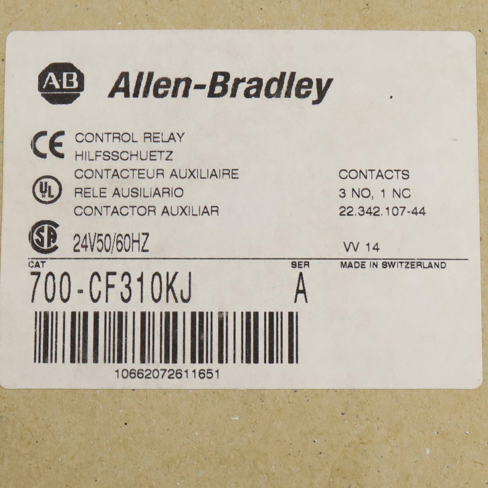 Allen Bradley Hilfsschütz 700-CF310KJ 24V 50/60Hz OVP-3