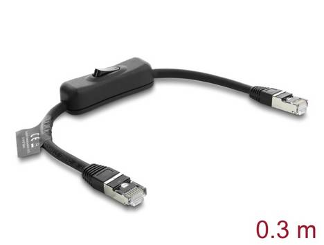 RJ45 Kabel Stecker/Stecker mit Schalter...