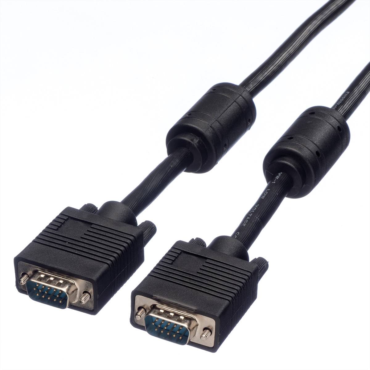 STANDARD SVGA Kabel HD15 + Ferrit, ST - ST, schwarz, 10 m Audio- / Videokabel diverse-0