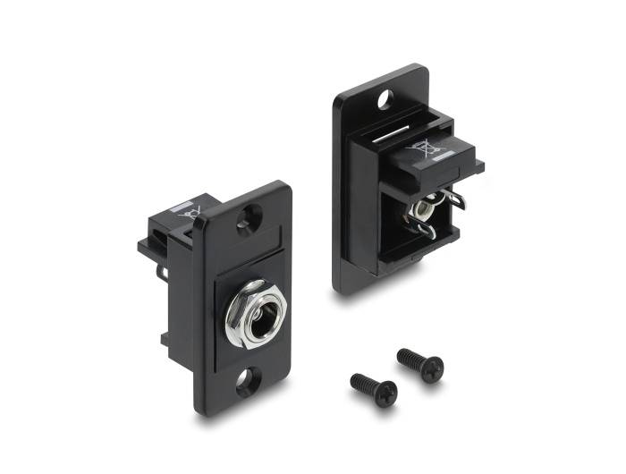 DC Einbaubuchse 5,5 x 2,5 mm für Gehäuse schwarz