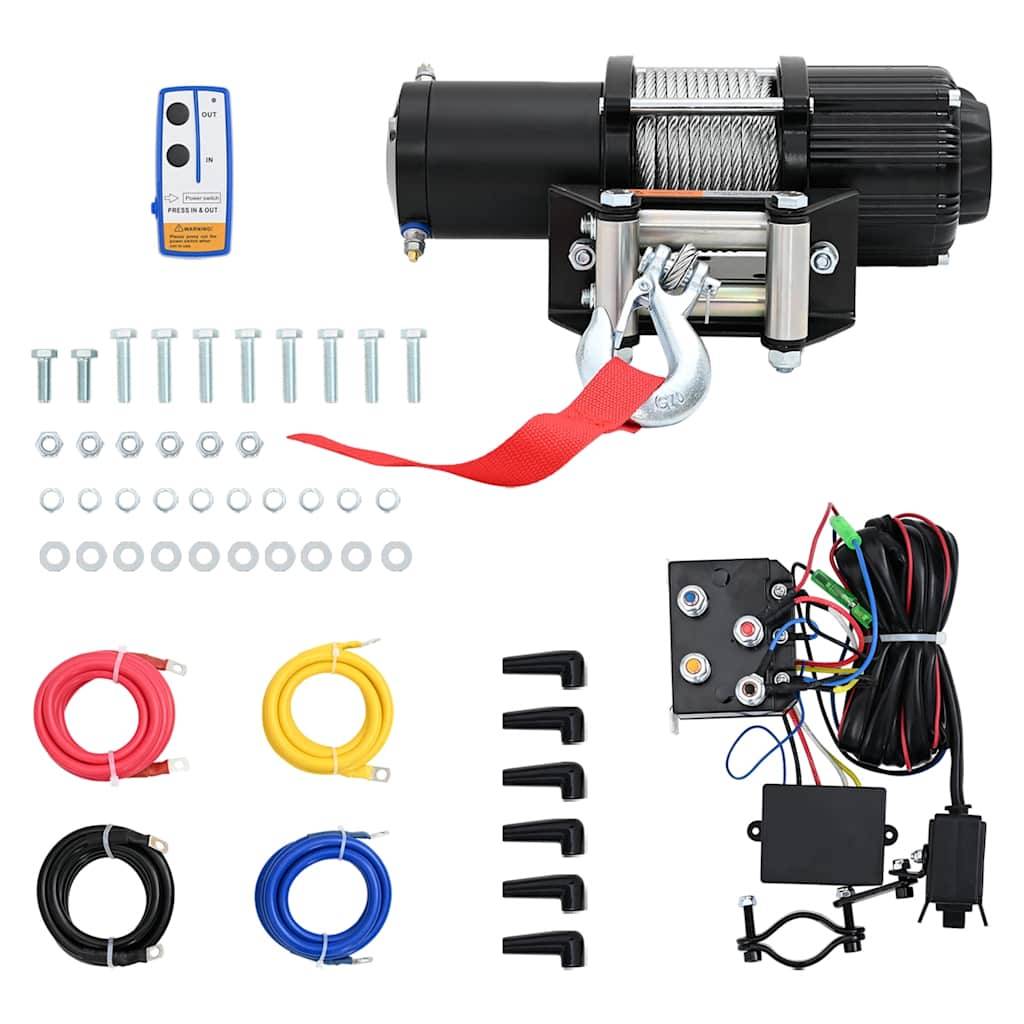 Elektrische Seilwinde 12 V 4500 lbs 2040 kg mit Fernbedienung-0