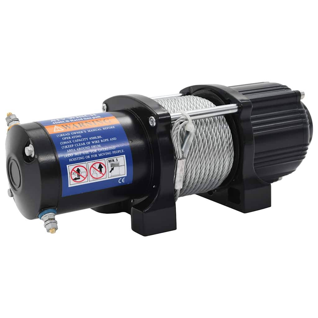 Elektrische Seilwinde 12 V 4500 lbs 2040 kg mit Fernbedienung-3