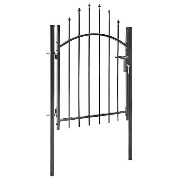 vidaXL Gartentor Woerden Stahl 1x1 m Schwarz