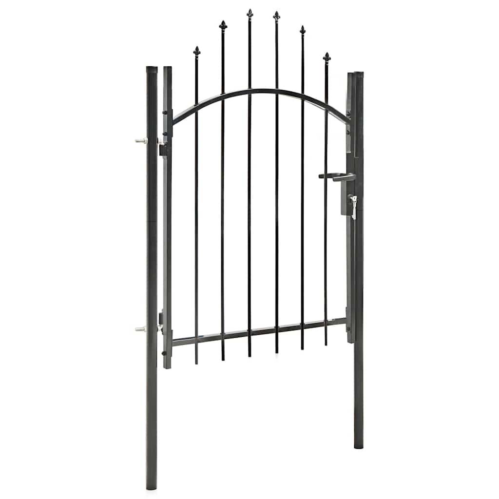 vidaXL Gartentor Woerden Stahl 1x1,25 m Schwarz