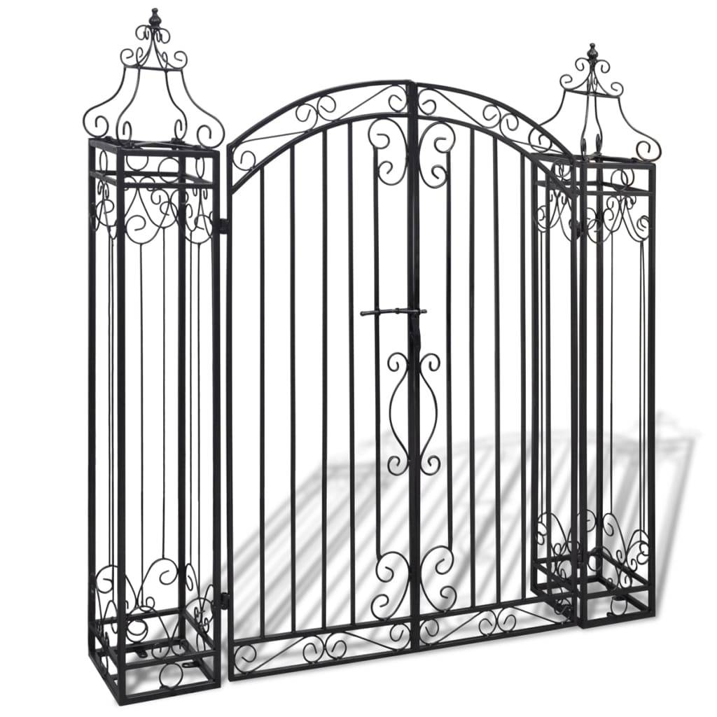 vidaXL Zierendes Gartentor Schmiedeeisen 122×20,5×134 cm-0