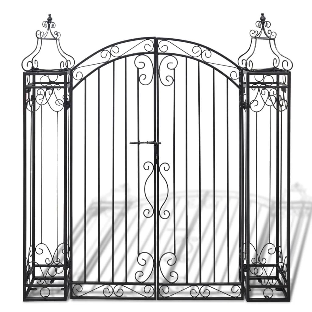 vidaXL Zierendes Gartentor Schmiedeeisen 122×20,5×134 cm-3