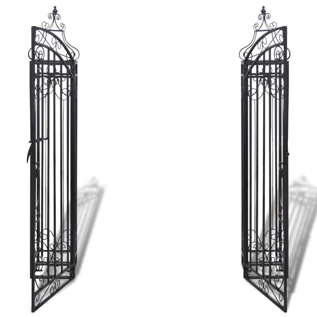 vidaXL Zierendes Gartentor Schmiedeeisen 122×20,5×134 cm-4