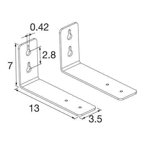 SLV 1010931 - Wandhalterung für BATTEN FLAT P Deckenaufbauleuchte (2 Stück)-1