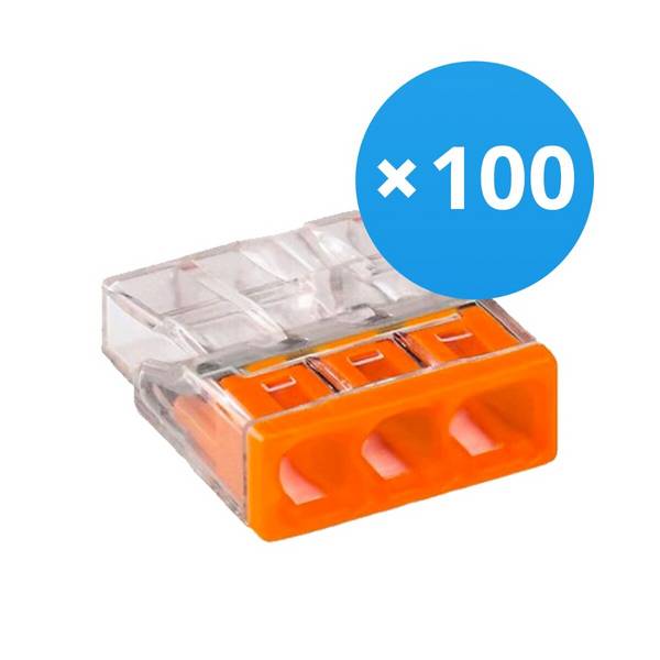 Mehrfachpackung 100x Wago 2273-203 Verbinder | 3 Draht Verbindung