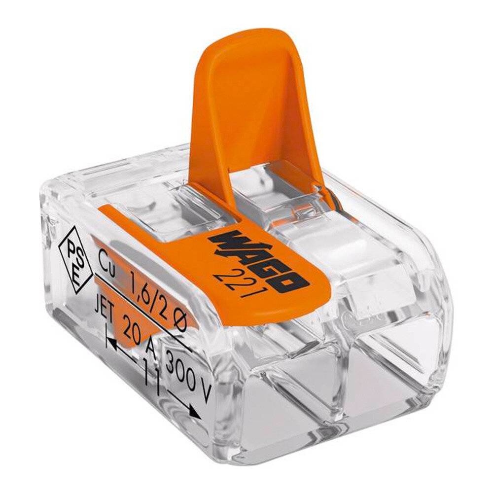 Preisbild für Mehrfachpackung 100x Wago 221-412 Verbinder Kompakt | 2 Draht Verbindung - Verbindungsklemme