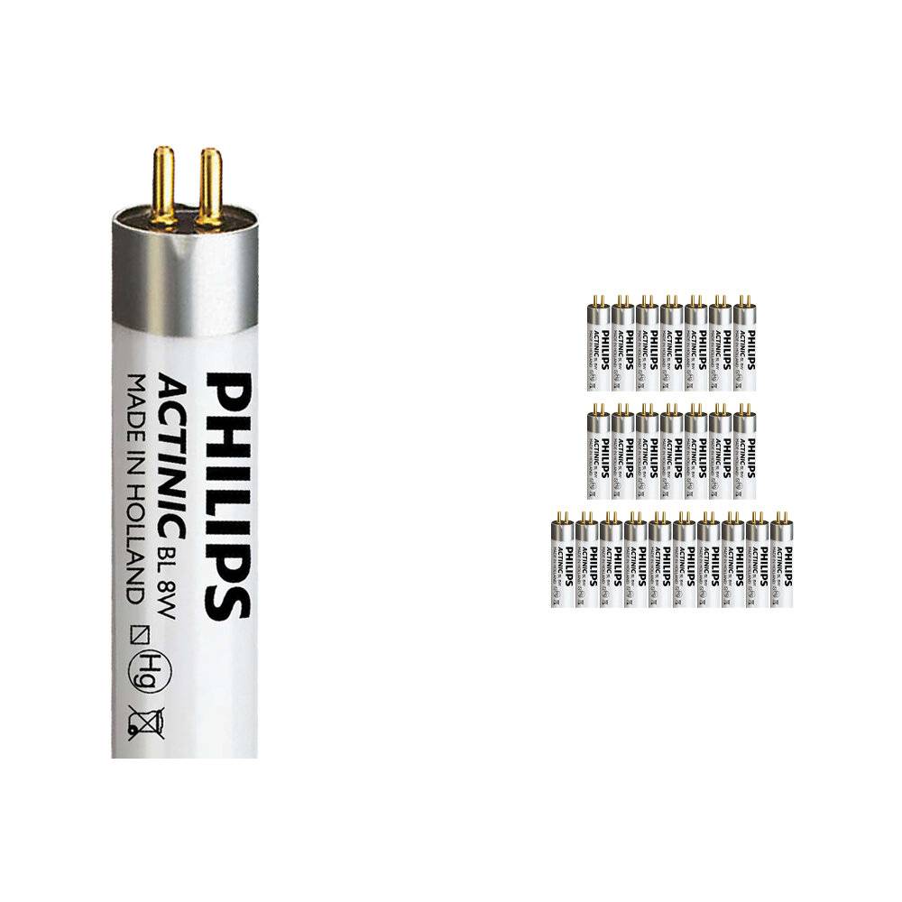 Mehrfachpackung 25x Philips MASTER Actinic BL T5 Short 8W - Ultraviolett | 29cm-0