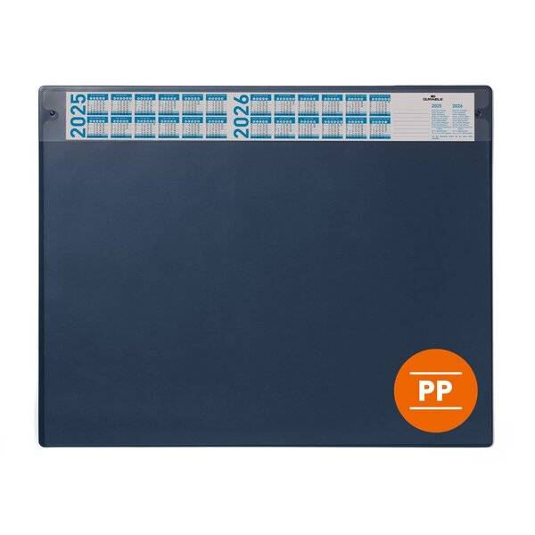 Schreibunterlage 650x480mm dunkelblau mit Kalender