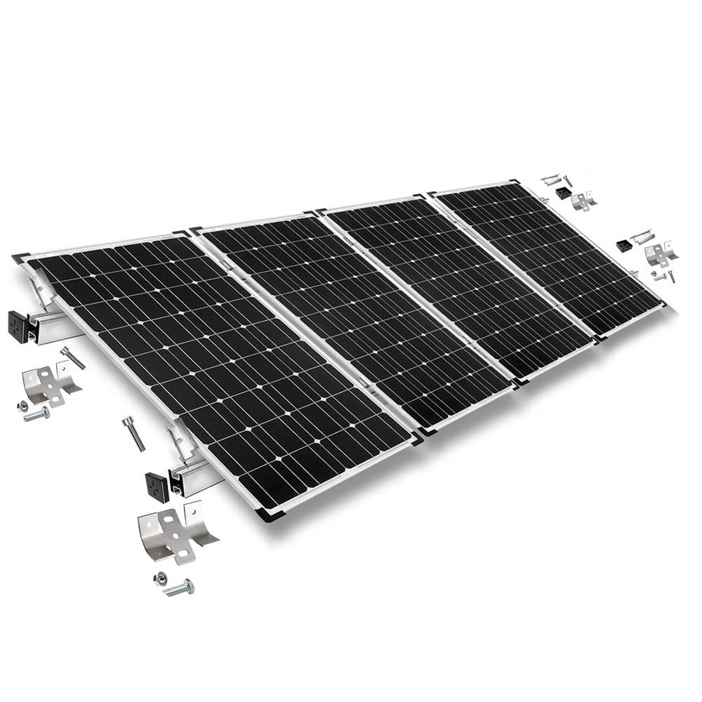 Befestigungskit mit Trapezklemmen für Blechdach 4 Solarpanel Rahmenhöhe 35mm-0