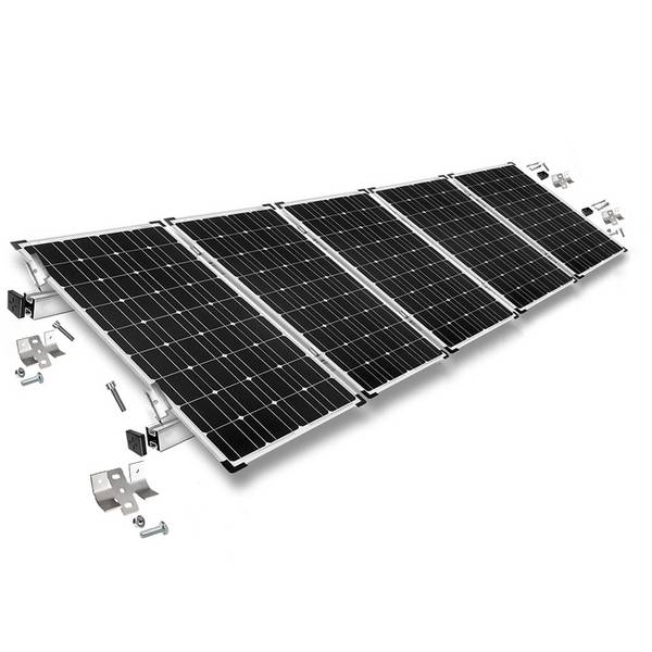 Befestigungskit mit Trapezklemmen für Blechdach 5 Solarpanel Rahmenhöhe 30mm