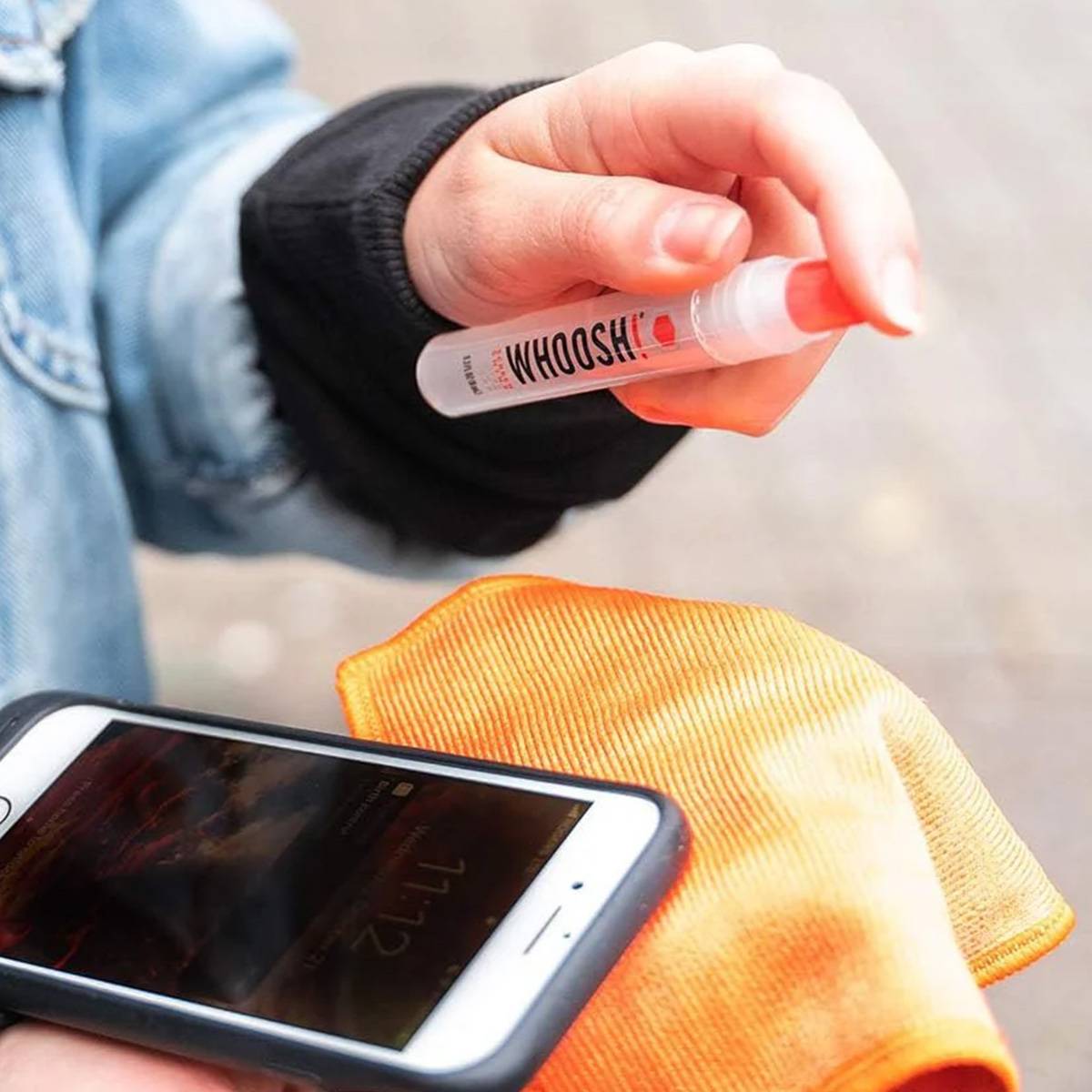 WHOOSH! Pocket 8ml 100 sprays w. cloth Non Toxic Safe for all screens-0