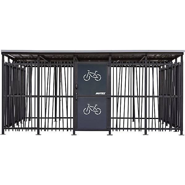 Fahrradunterstand HxB 2360 x 5600 mm Bambus Tiefe 1000 mm Anbaueinheit. 86478449 864784 49-3